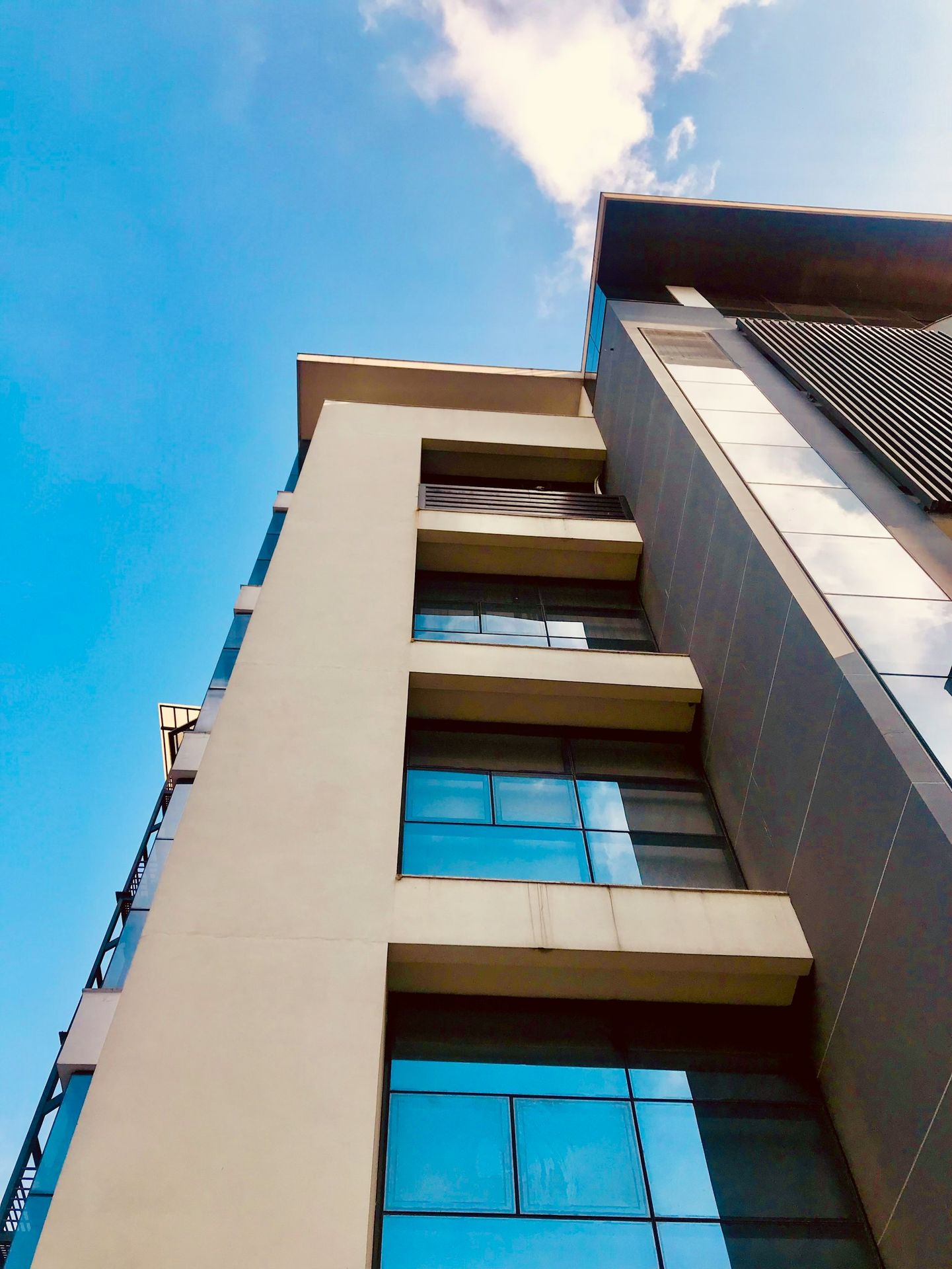 a very tall building with lots of windows